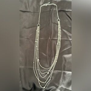 Elegant Silver Layered Necklace